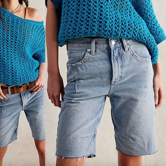 Free People We The Free Ghost Town Long Shorts NWT - Picture 3 of 9